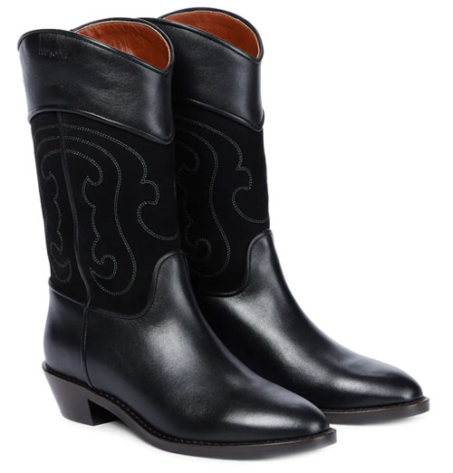 Dany leather cowboy boots, See By Chloé